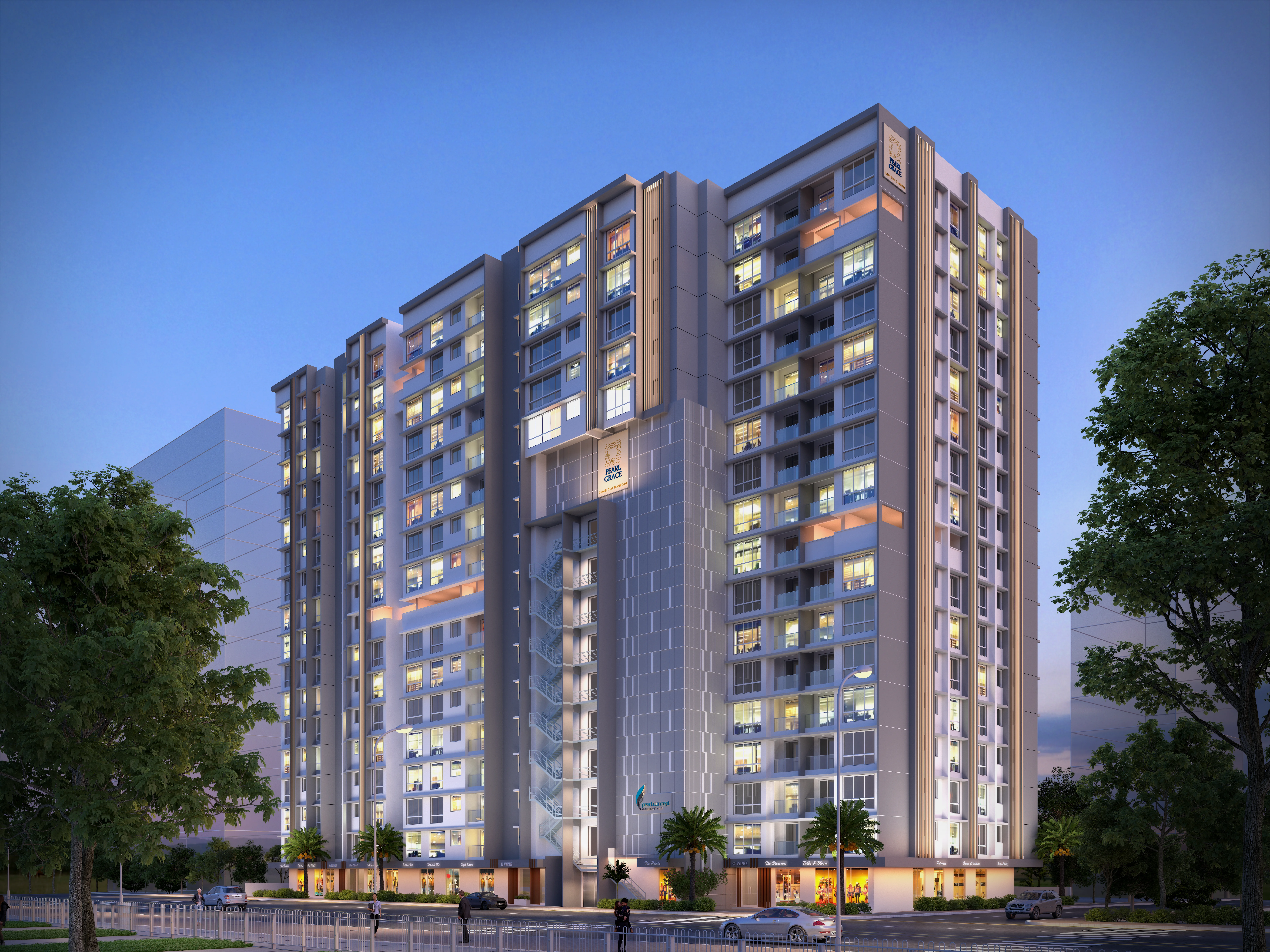 Pearl Grace Exterior Twilight View